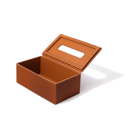 Sterling Tissue Box Holder Brown