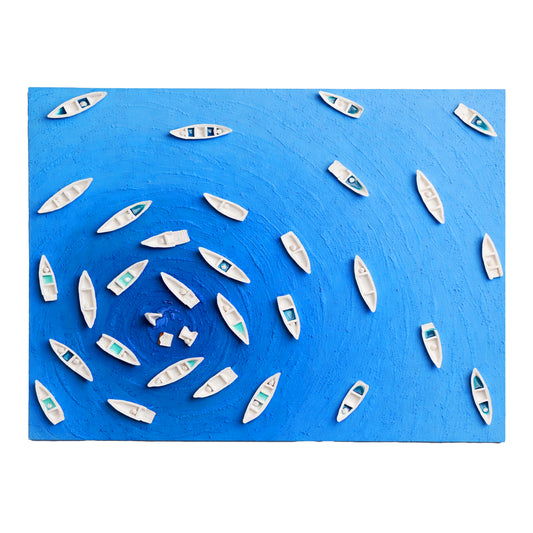 Maritime Whirl : Mixed Media Wall Art