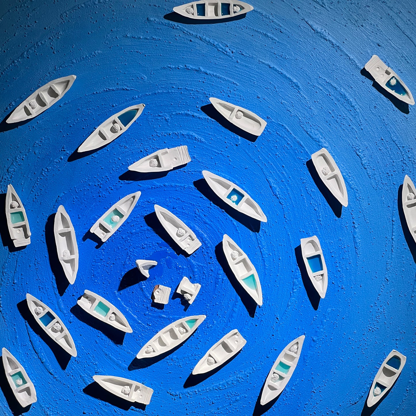 Maritime Whirl : Mixed Media Wall Art