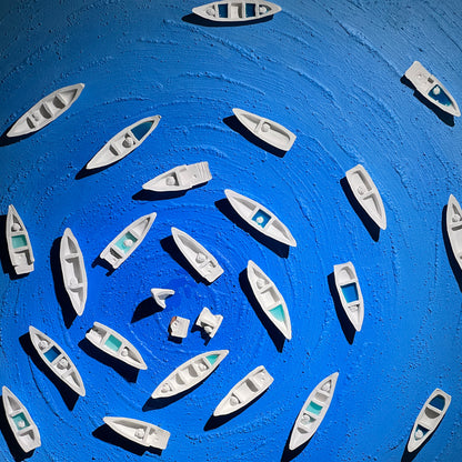 Maritime Whirl : Mixed Media Wall Art