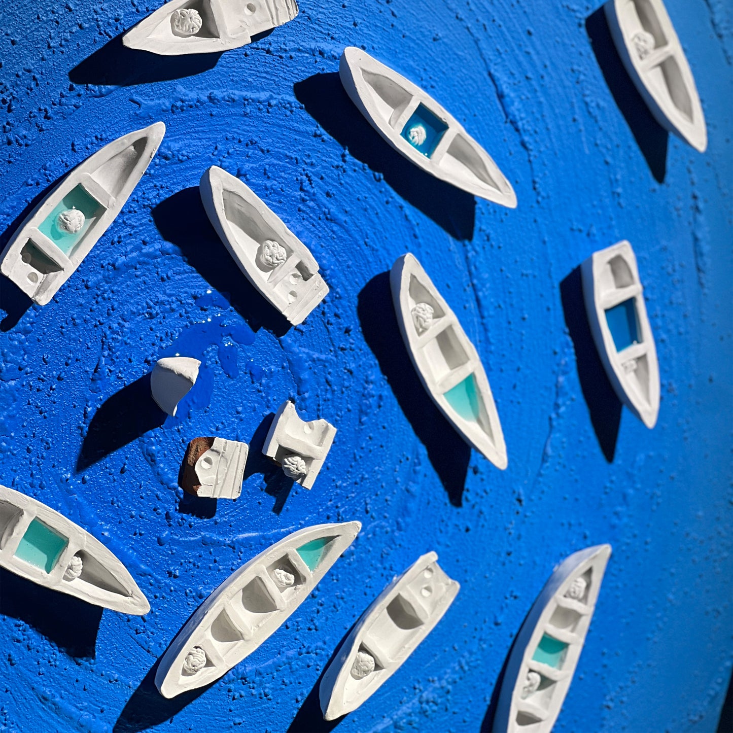 Maritime Whirl : Mixed Media Wall Art