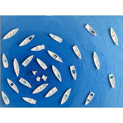 Maritime Whirl : Mixed Media Wall Art