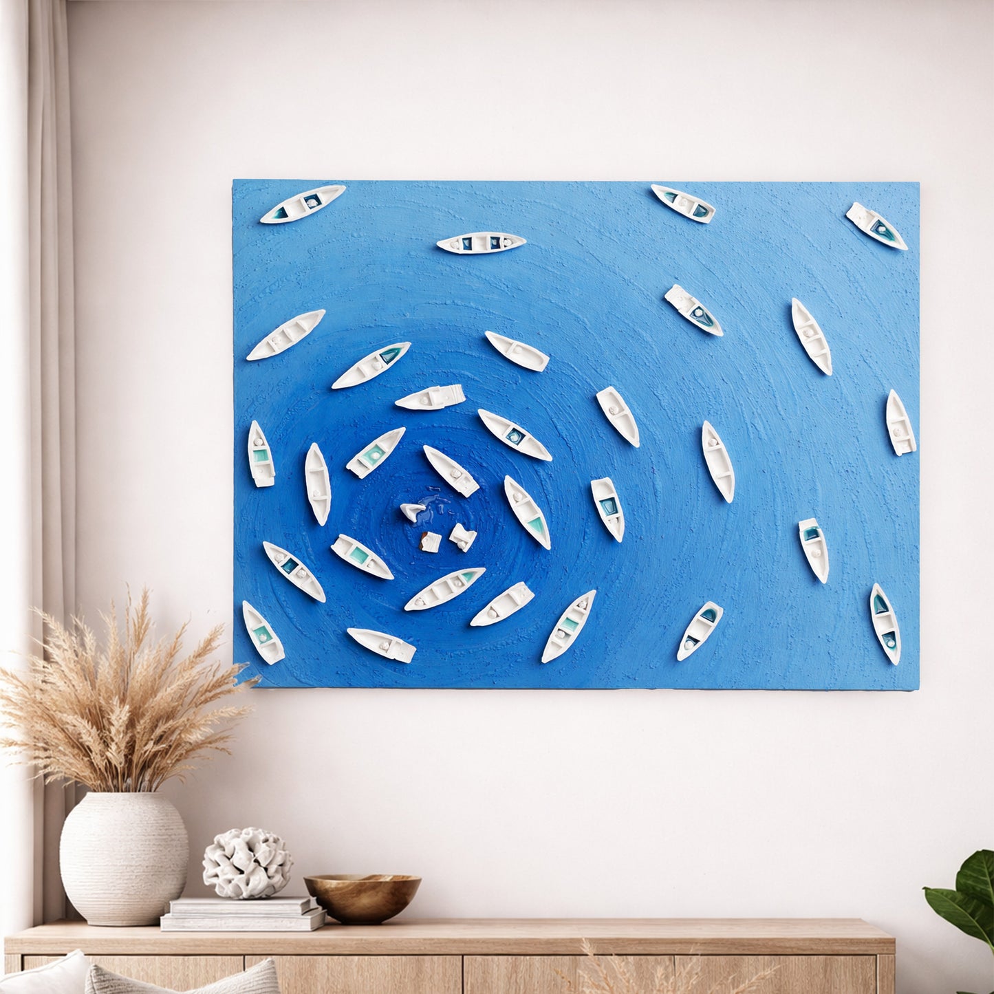 Maritime Whirl : Mixed Media Wall Art