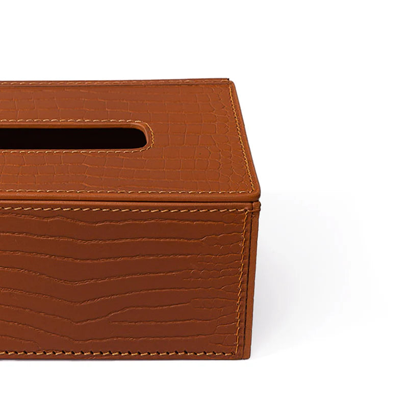 Sterling Tissue Box Holder Brown