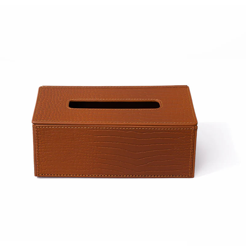 Sterling Tissue Box Holder Brown