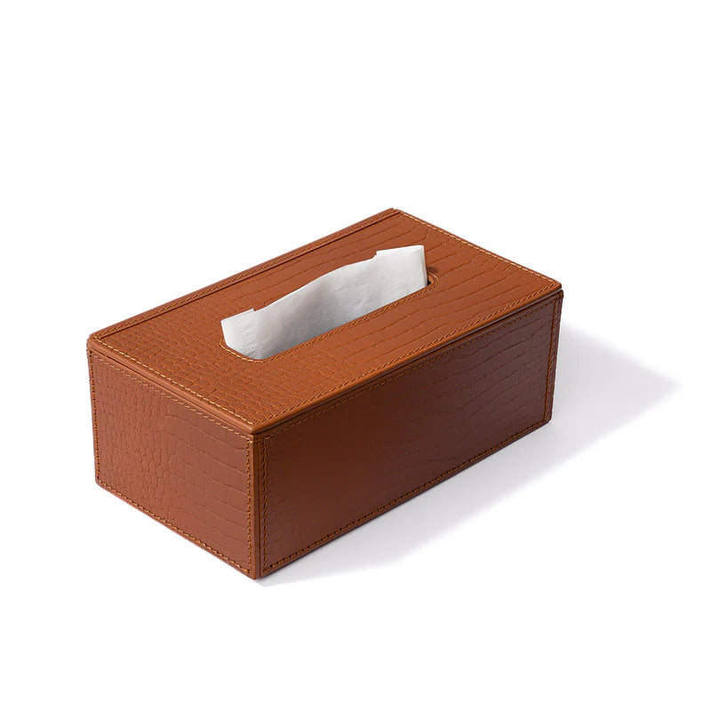 Sterling Tissue Box Holder Brown