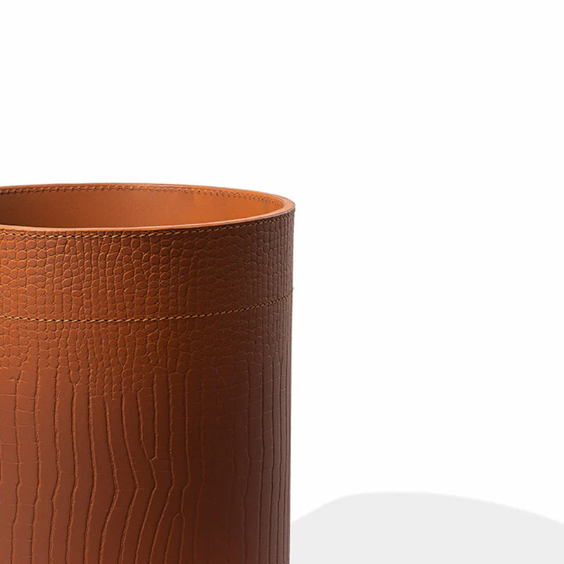 Sterling Wastebin With Metal Inner Brown